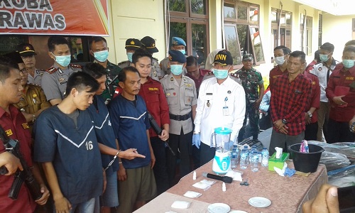 Polres Musi Rawas Musnahkan Barang Bukti Narkotika